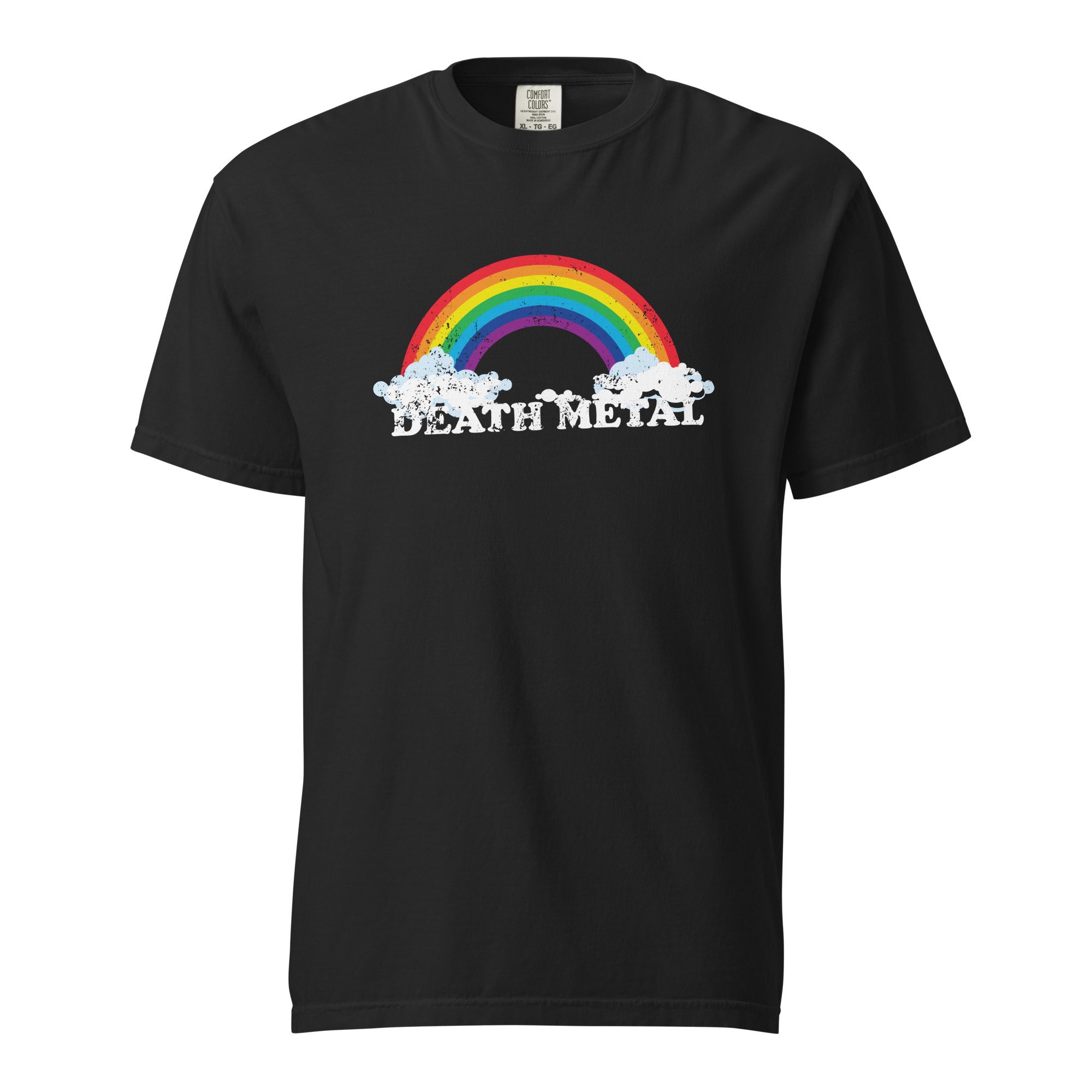 Death Metal Rainbow – Unisex garment-dyed heavyweight t-shirt