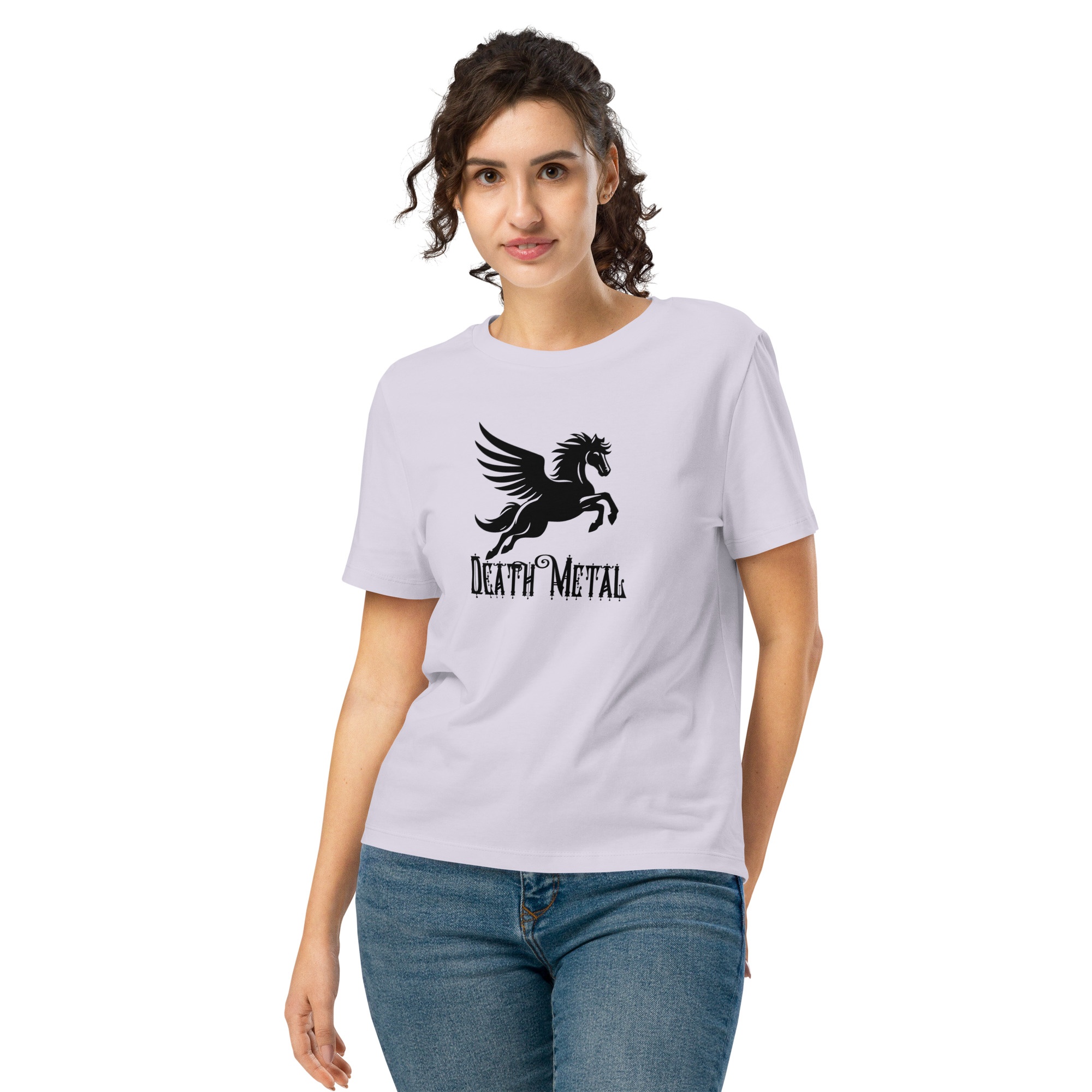 Death Metal Pegasus – Women’s organic ribbed neck t-shirt